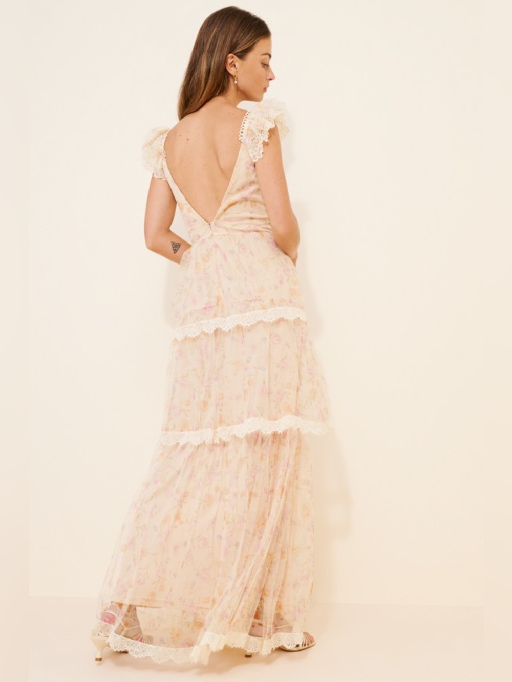 Lulus Lucia Tiered Maxi Dress BNWT - Picture 3 of 5